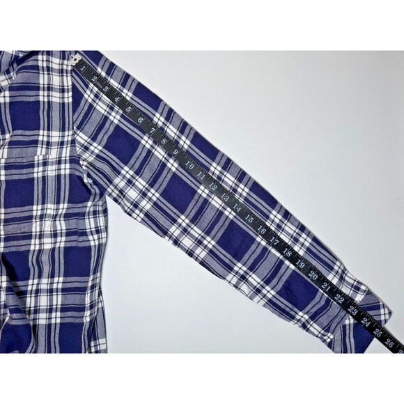 Rails Women Medium Plaid Button Down Shirt Blue White Lennox Arctic Coastal - Picture 9 of 14